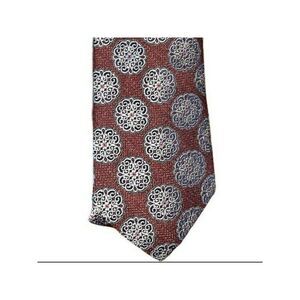 TASSO ELBA Mens Maroon Medallion Classic Neck Tie